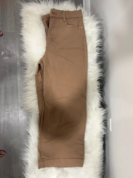 Wide Leg Cotton Pants in Camel - Picture 3 of 4